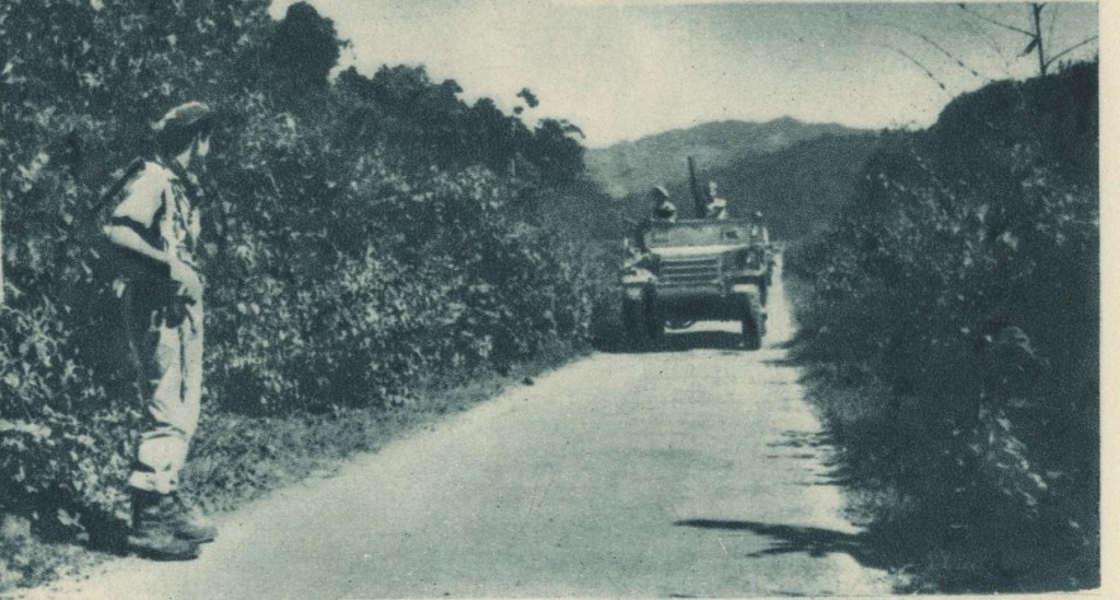 Ouverture de route avec Half track ( photo 1er RCP)