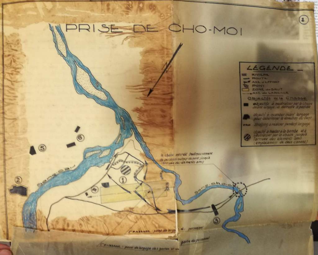 Prise de Cho Moï, calque du JMO de la DBMP ( Photo 1er RCP)
